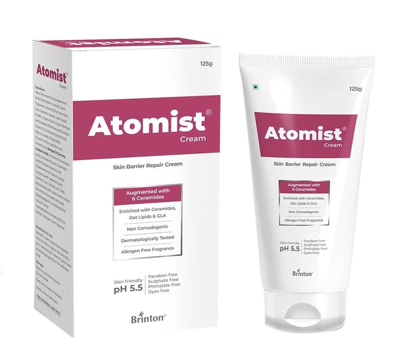 Brinton Brinton Atomist Skin Barrier Repair Cream 125 gm Enriched with Ceramides Oats Lipids GLA x Pack of 3 - Image 2