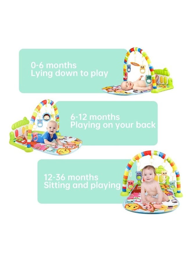 Aji Floor Gym Silicone Changing Sensory Sleeping Alphabets Pretty Puzzle Extra Large Activity Round Soft Baby Play Mats - Image 2