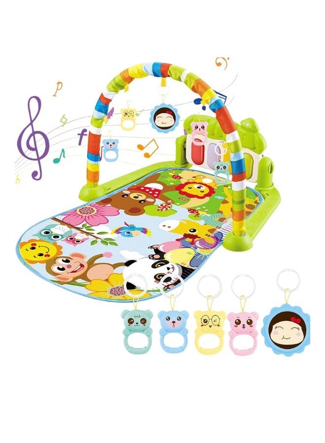 Aji Floor Gym Silicone Changing Sensory Sleeping Alphabets Pretty Puzzle Extra Large Activity Round Soft Baby Play Mats - Image 1