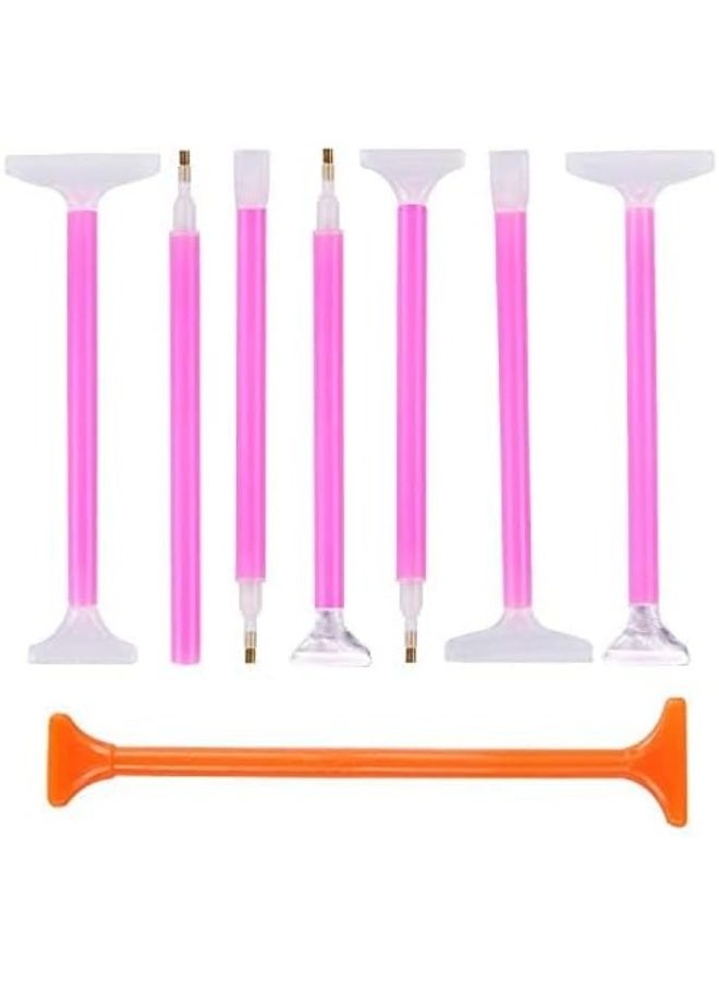 ChicAbode 8 Pcs Diamond Painting Pen Set, Multi-Size 5D Diamond Art Tool Kit with 1/3/6/9 Drill Pens & Correction Tips, DIY Rhinestone Painting Accessories for Adults & Kids - Image 2
