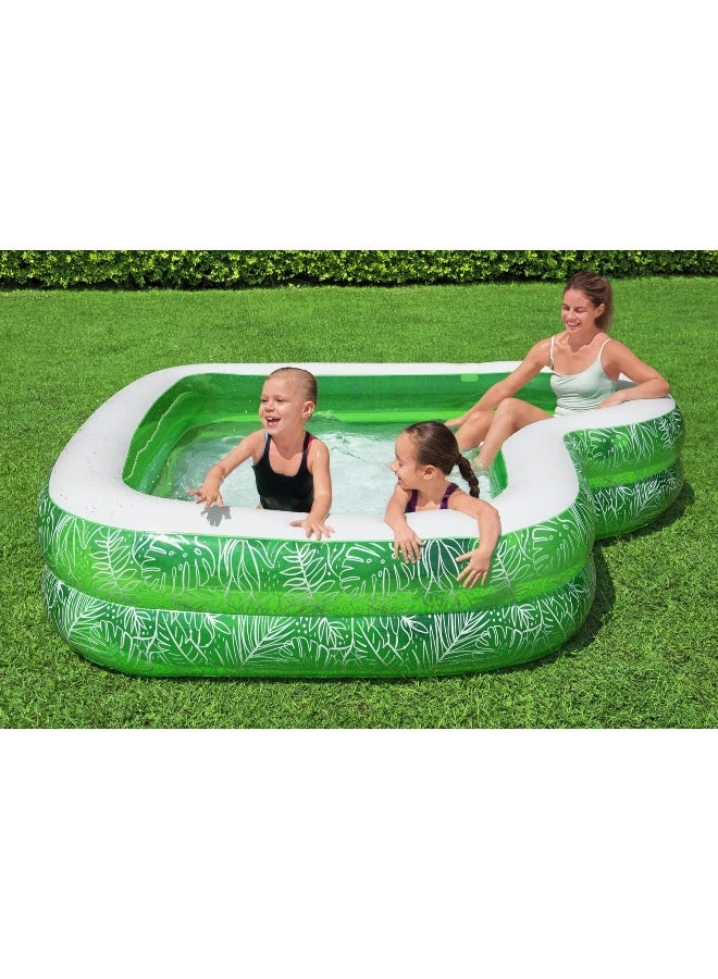 Bestway بركة عائلية قابلة للنفخ من بست واي - جنة استوائية (231 × 231 × 51 سم) - Image 3
