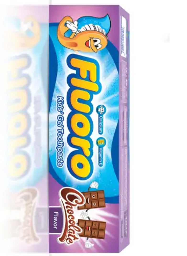 Two Pieces Of Kids Toothpaste With Chocolate Gum Flavour 50x2 g