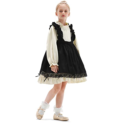 K KomForme Girl's Ballet Flats Non-Slip Soft Mary Jane Walking Party Dress Shoes for Toddler/Little Kid/Big Kid Gold Glitter - Image 3
