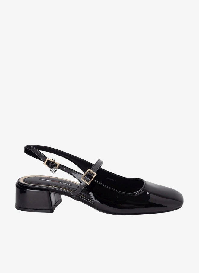 Bata Slingback Block Heeled Shoes - Image 1