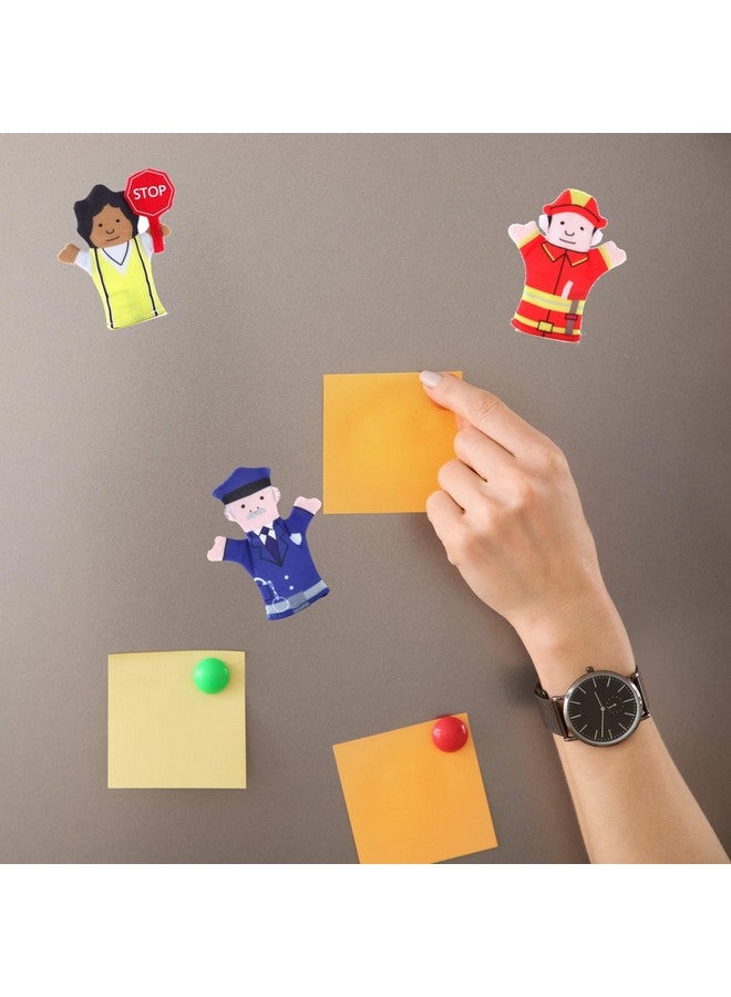 BETTERLINE Magnet Happy Helpers People Toy Set For Fridge Board And Refrigerator Magnets Soft Fabric 12 Pieces Variety Of Neighborhood People Characters - Image 5
