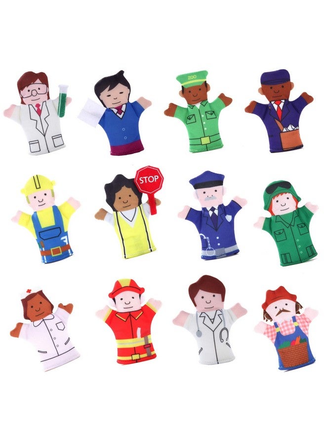 BETTERLINE Magnet Happy Helpers People Toy Set For Fridge Board And Refrigerator Magnets Soft Fabric 12 Pieces Variety Of Neighborhood People Characters - Image 1