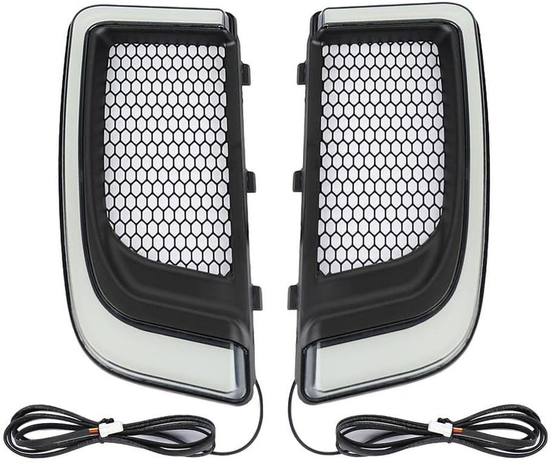 Eagle Lights SUNBURST Lower Fairing Grill LED Running Lights and Turn Signals for Harley Davidson Motorcycles - Black - Image 2