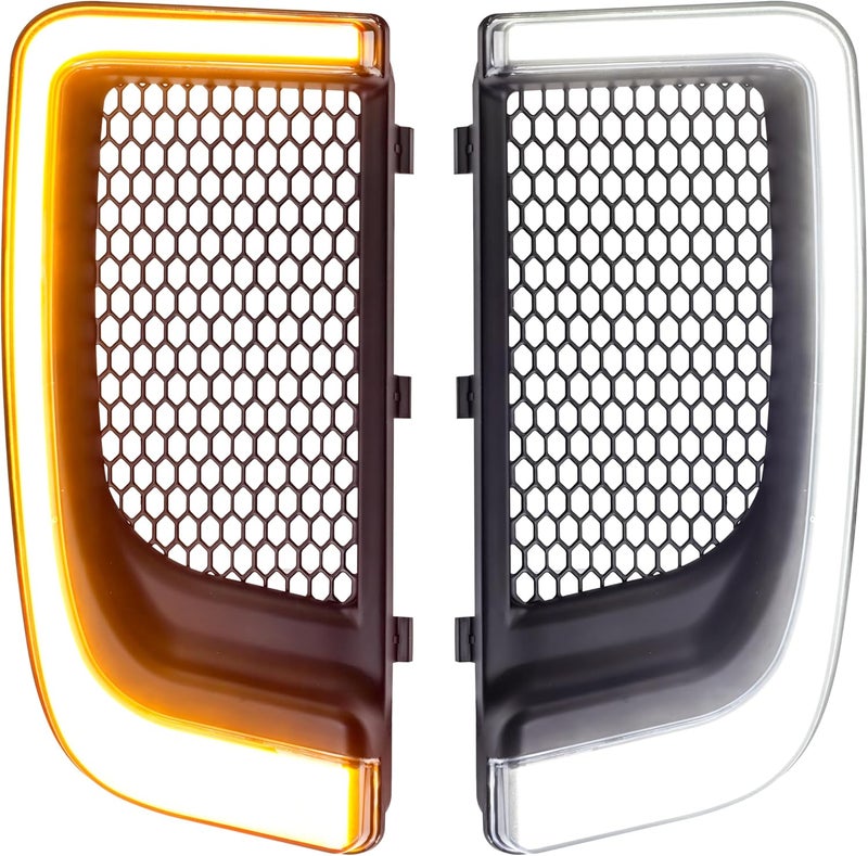 Eagle Lights SUNBURST Lower Fairing Grill LED Running Lights and Turn Signals for Harley Davidson Motorcycles - Black - Image 1
