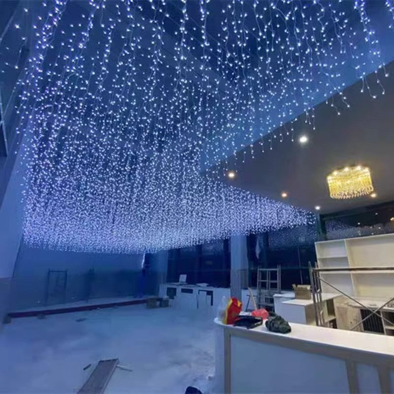 Led Ice Strip Lights Curtain Waterfall Lights Colorful String Lights Starry Sky Door Head Shopping Mall Festival Star Decorative Lights Outdoor - Image 4