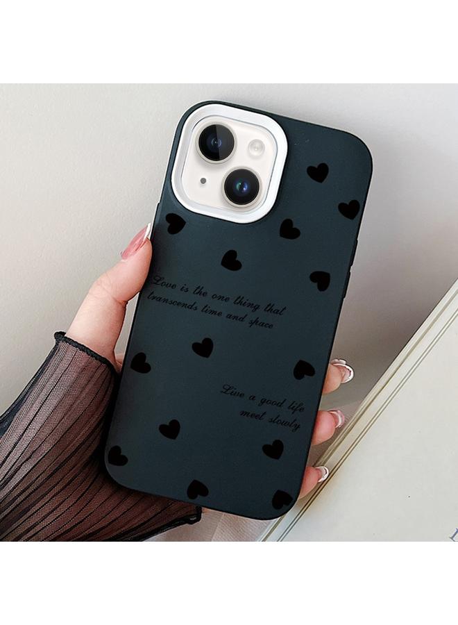 اس-توب جراب لهاتف iPhone 15 Plus Love Hearts PC Hybrid TPU - Image 1