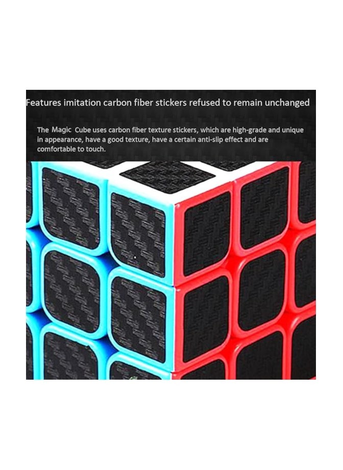 Generic - WHALEVER Rubix cube speed cube 3x3x3, rubiks cube, smooth magic carbon fiber sticker rubix speed cubes - Image 1