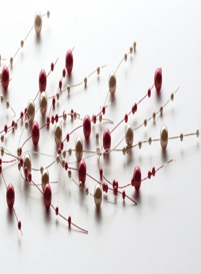 Sullivans Burgandy and Gold Pearl Beaded Garland 5'