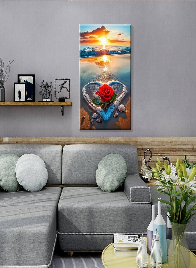 JOOZ Paint by Numbers Kit for Adults with Frame, Beach Sunset Paint by Number with Easel, DIY Beach Rose Acrylic Paint by Number, Easy Adult Paint by Number Kits on Canvas for Wall Decor 8 x 12 Inch - Image 5