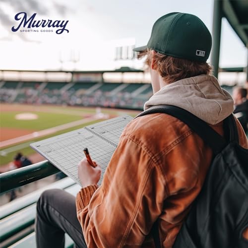 Murray Sporting Goods Baseball/Softball Scorebook - Large Print Book - Spiral Bound - 35 Games - Image 3