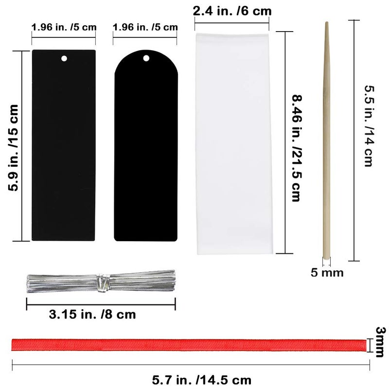 Supla 36 Set 2 Style Magic Scratch Rainbow Bookmarks Making Kit for Kids Students Party Favor Scratch Paper DIY Bookmarks Bulk with Scratching Tools Satin Ribbons for Classroom Activities - Image 2