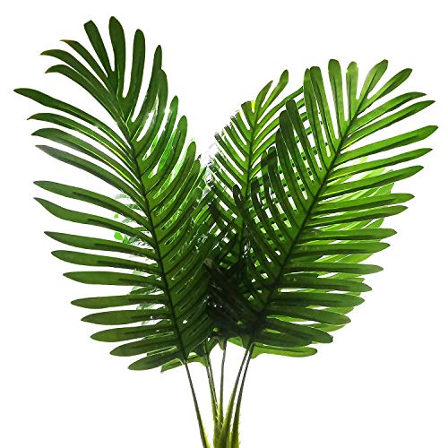 DVGUN 5 Pack Palm Artificial Plants Leaf for Home Kitchen Party Flowers Arrangement Wedding DecorationsFaux Large Tropical Palm Leaves Imitation Ferns