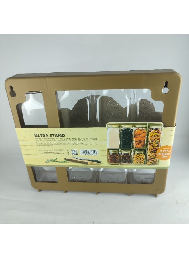 ماكس بلاست مجموعة مرطبان توابل بلاستيكي مع حامل من ماكس بلاست - Image 4