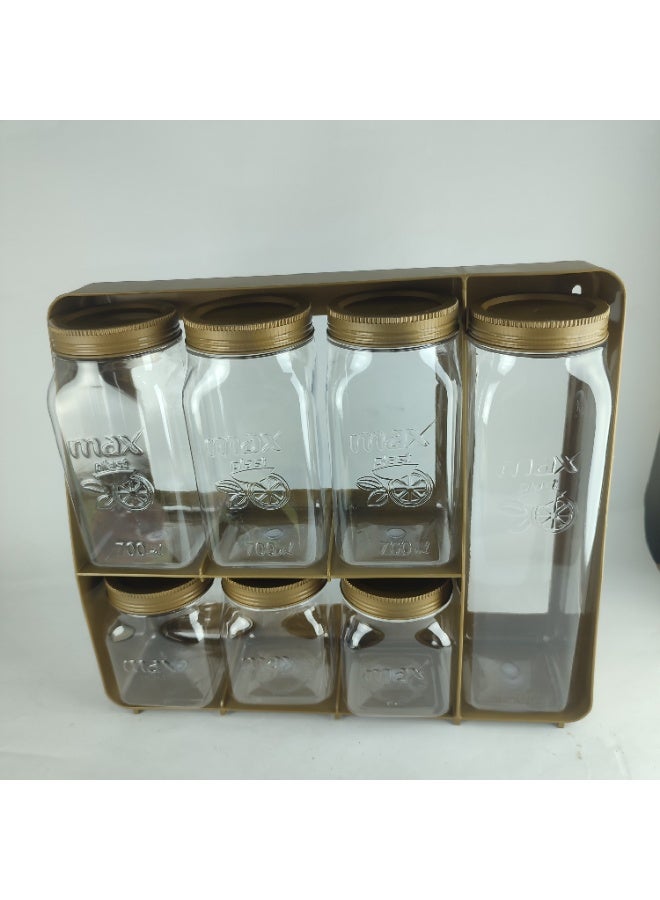 ماكس بلاست مجموعة مرطبان توابل بلاستيكي مع حامل من ماكس بلاست - Image 5