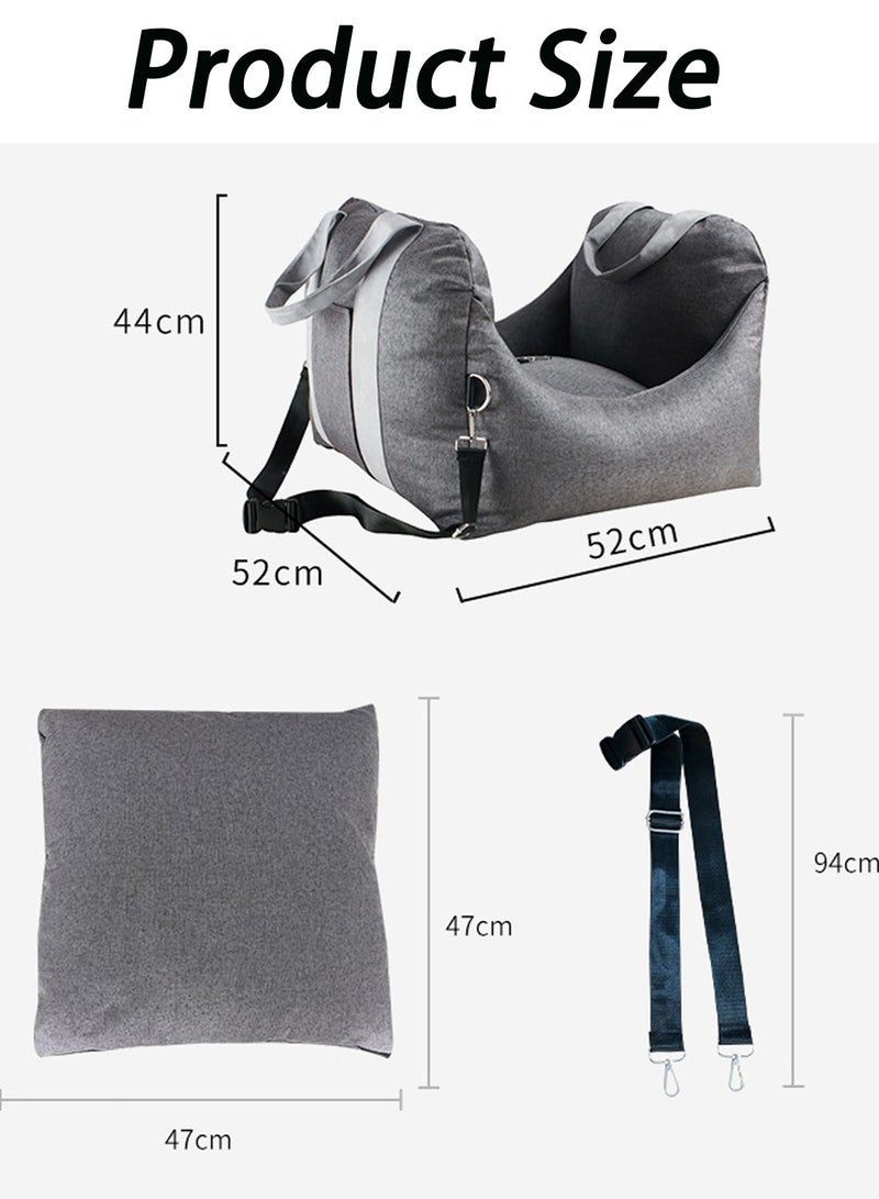Kidle Four Seasons Pet Car Kennel Pet out Travel Dog Mat Portable Car Seat Pet Reinforce Car Booster Seat for Dog Cat Portable and Breathable Bag with Seat Belt Dog Carrier Safety Stable for Travel  - Image 2