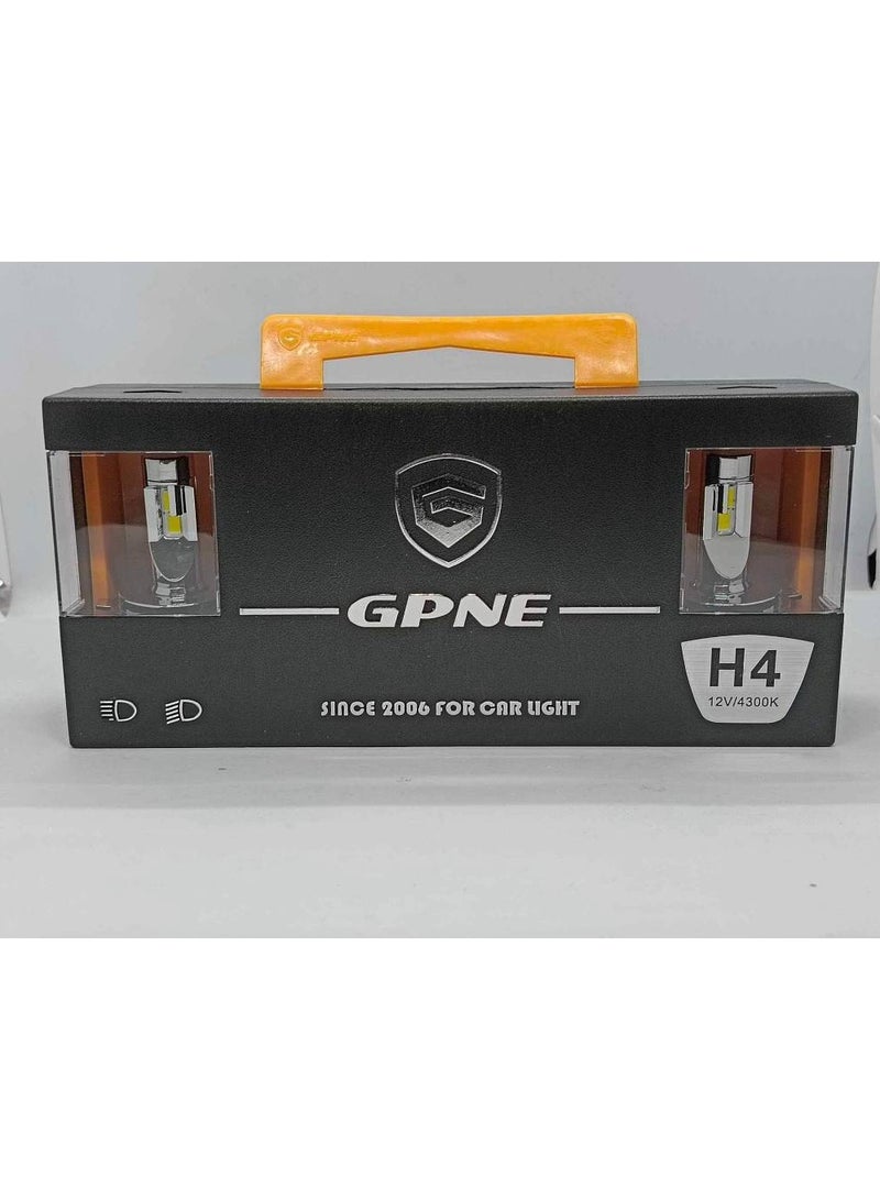GPNE H4 R6 LED Headlight Bulb 75W/Lamp Nature White 6000K 21000LM 9-32V DC