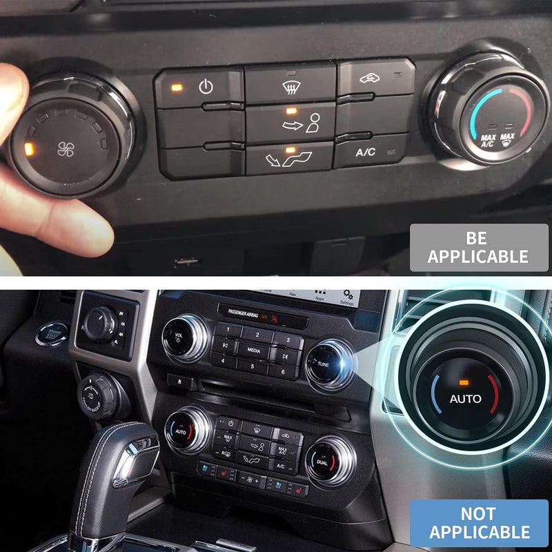 Bentolin Knob Cover for F150 AC Climate Control Switch/Trailer/4WD/VOL/Tune Button Interior Center Console Trim Accessories Compatible with Ford F150 XLT 2016 2017 2018 2019 (Orange 6 Pcs) - Image 2