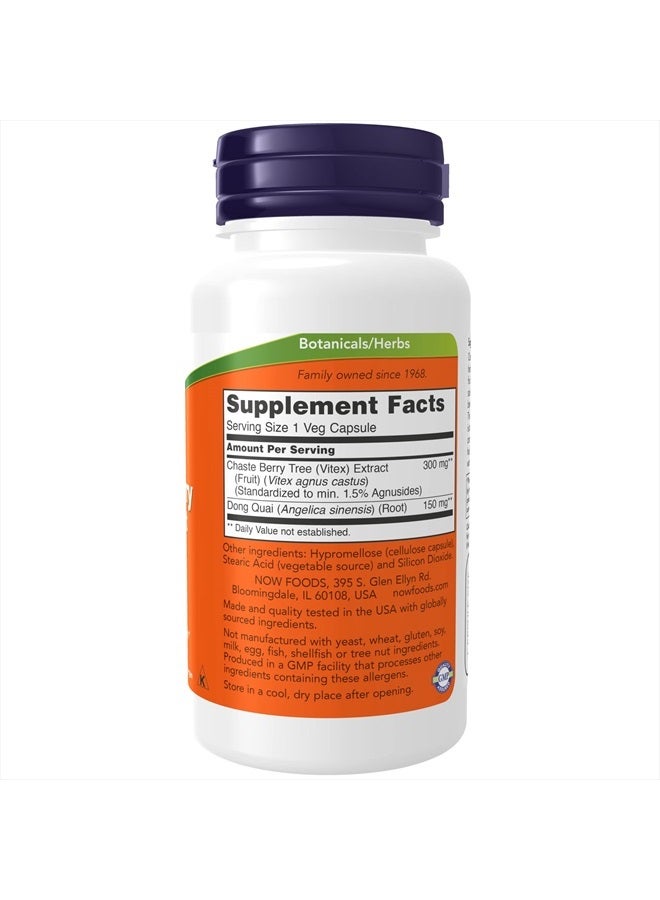 now Supplements, Chaste Berry Vitex Extract 300 mg with Dong Quai, Women's Health*, 90 Veg Capsules - Image 2