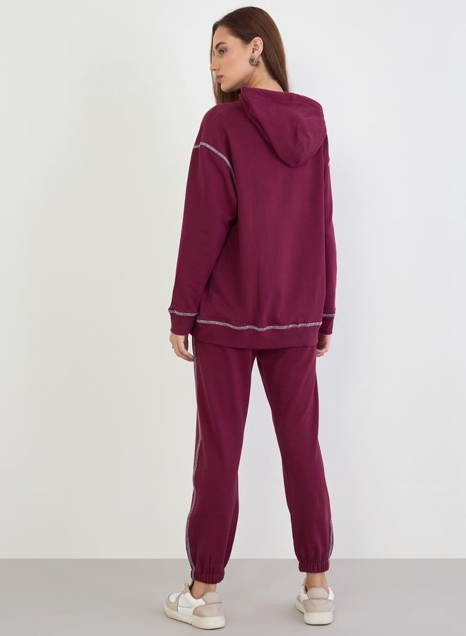 Styli Regular Fit Longline Hoodie and Joggers Co-Ords - Image 3