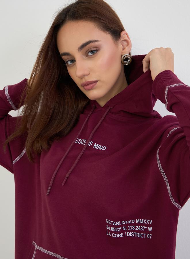 Styli Regular Fit Longline Hoodie and Joggers Co-Ords - Image 2