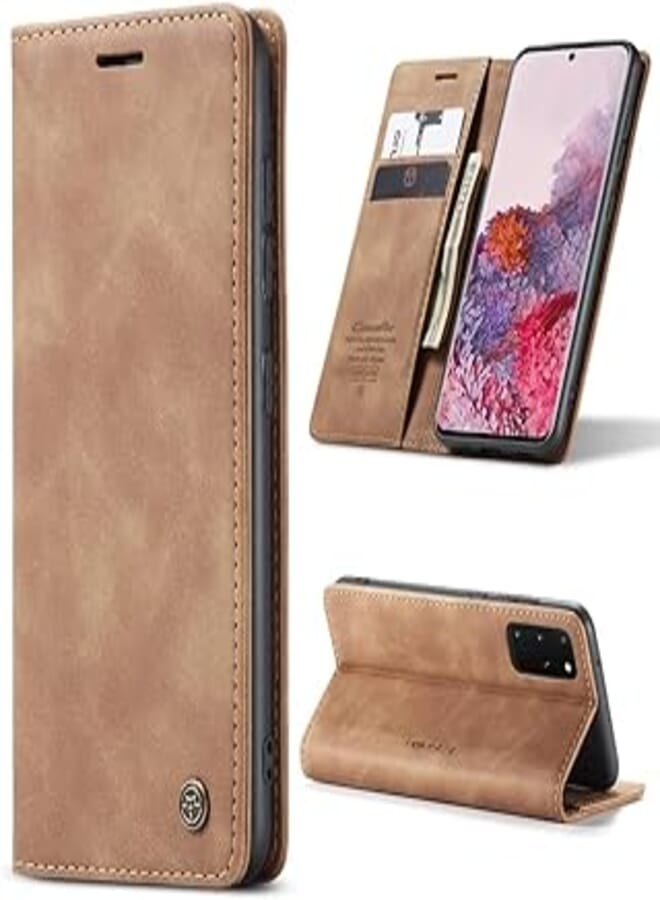Compatible with samsung Galaxy S20 Plus Case Multifunctional Horizontal Flip Leather Case, with Card Slot & Holder & Wallet for Samsung Galaxy S20 Plus (brown) 
