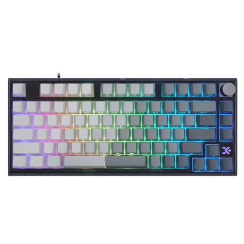 MOLGRIA x SKYLOONG 75% Gaming Keyboard, GK75 HE USB Wired Magnetic-Switch Mechanical Keyboard with Cherry Profile Double-Shot PBT Keycaps, South-Facing RGB Backlit and Knob(Grey Contrast Twilight) - Image 1
