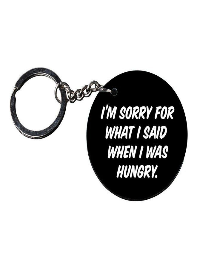 Tinywalk Set of 2 | Circle Shape Printed Wooden Keychains I am Sorry | Circle Shape keyrings | Circle Shape Keychains| Printed keyrings - Image 3