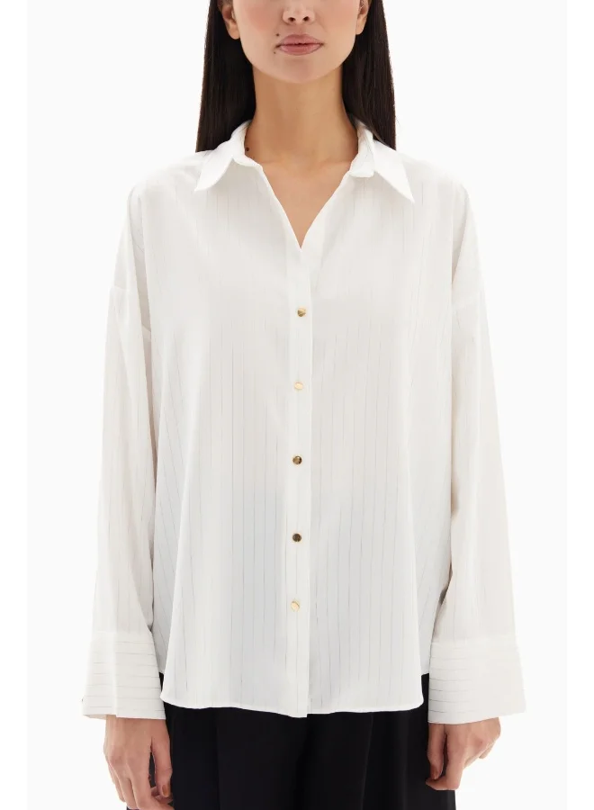 Wecre8 White Pinstripe Blouse