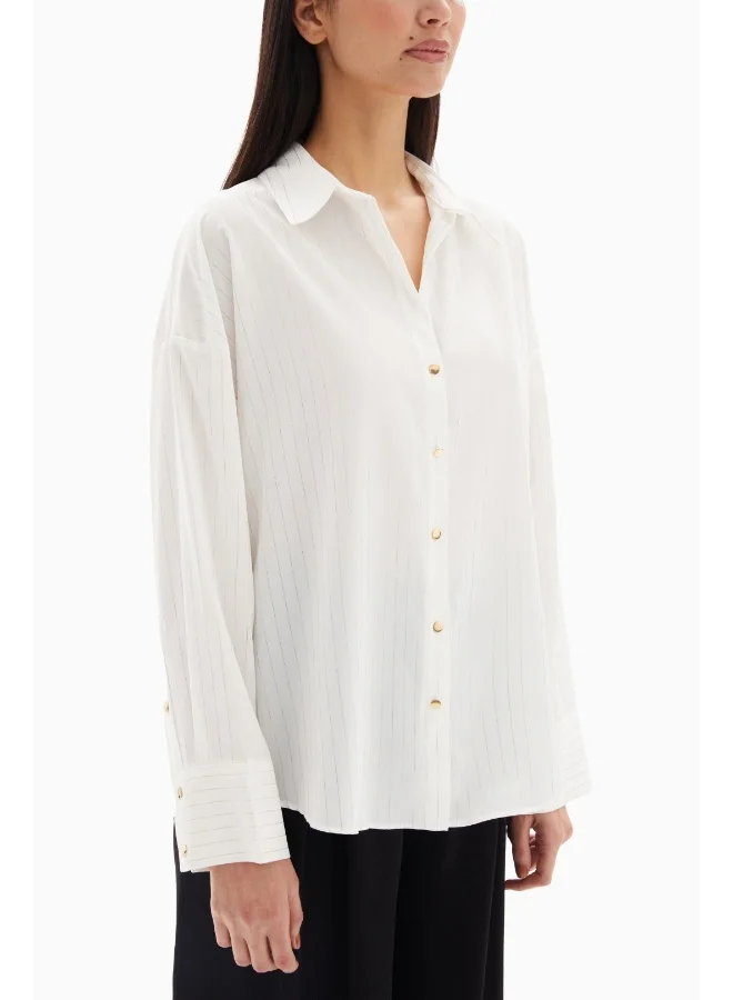Wecre8 White Pinstripe Blouse