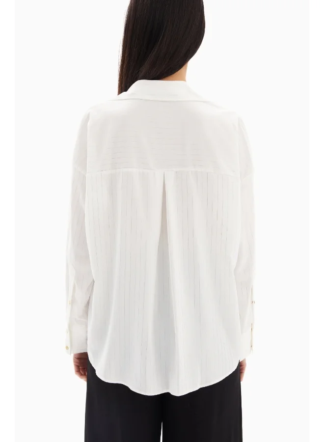 Wecre8 White Pinstripe Blouse