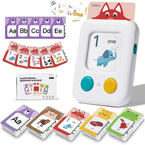 beiens Premium Talking Flash Cards for Toddlers 26 Years  Eco Friendly ChildSafe Materials  AwardWinning Speech Therapy Toys  Montessori ABC Learning System  Autism Sensory Development Tools - Image 1