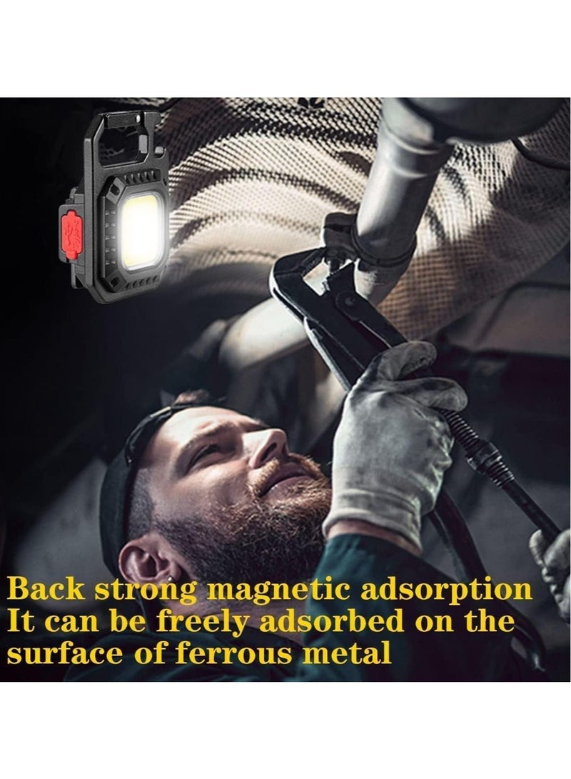 Small LED Flashlight tripod Rechargeable Mini Flashlight 4 Light Modes Portable Pocket Light with Folding Bracket Bottle Opener Tripod and Magnet Base for Fishing Walking Camping Outdoor Indoor - Image 4