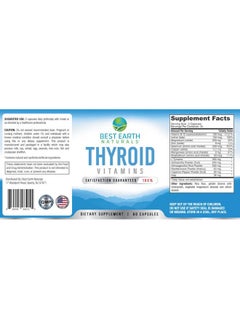 Best Earth Naturals Thyroid Support Supplement for Women and Men - 60 Capsules  - Image 3
