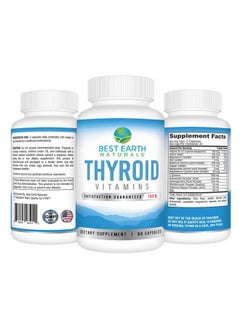 Best Earth Naturals Thyroid Support Supplement for Women and Men - 60 Capsules  - Image 2