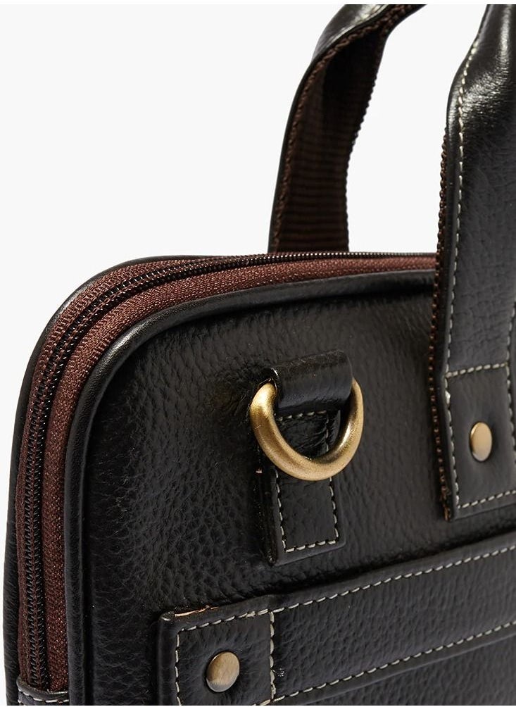 Vintage Finds - Timeless Elegance: Genuine High-Quality Leather 14-Inch Laptop Messenger Bag With Padded Compartment - Image 1
