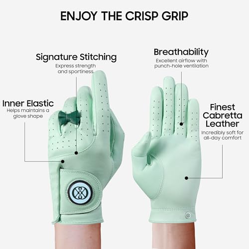 CLAPLEY GOLF CLAPLEY Women Golf Gloves, Luxurious Cabretta Leather, Breathable Design, Good Elasticity, and Signature Ball Marker, Left Right Hand, Multi Color - Image 2