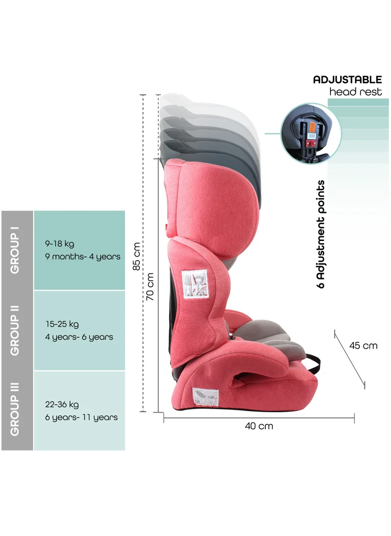 مون Tolo Group 9M to 11 Years Kids Car Seat, Pink