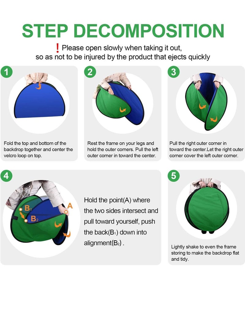 2-in-1 Pop Up Chromakey Background (150 x 200cm)