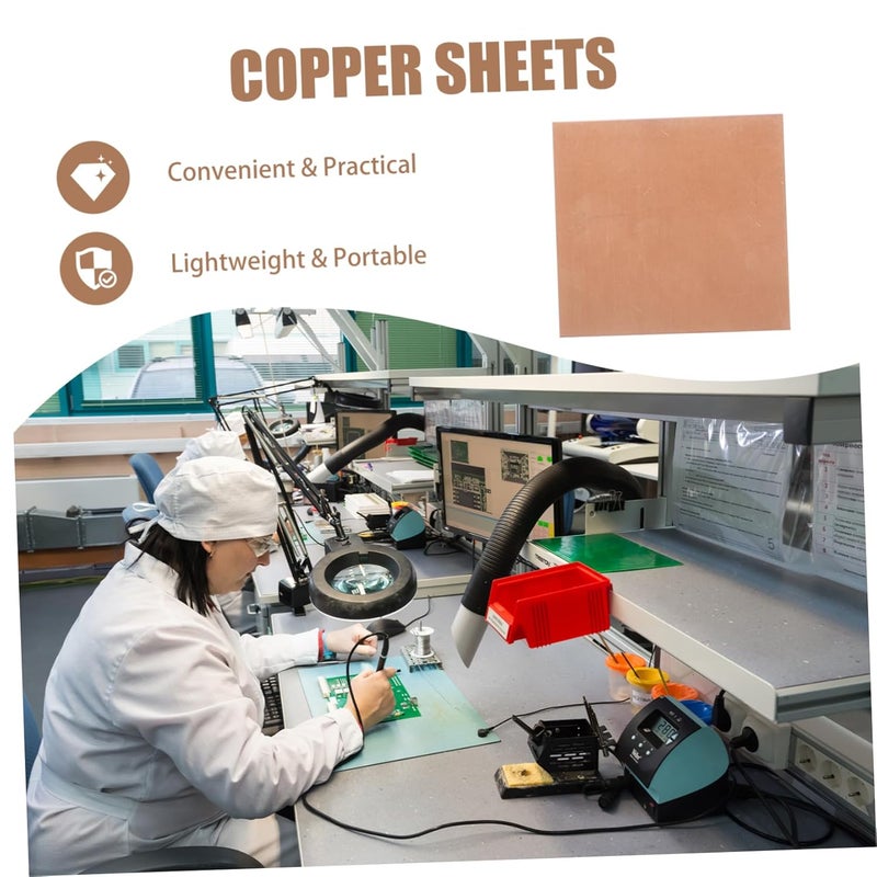 4 Sheets Copper Metal for DIY Crafting Jewelry Making High Hardness Precision Machining - Image 5