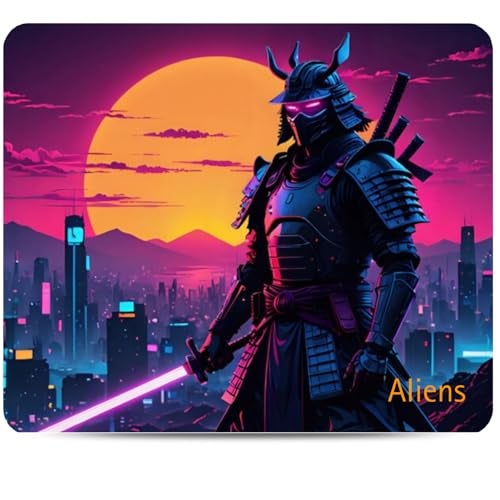 Aliens Mouse Pad for Computer, Laptop, Smooth Premium Cloth Surface, Non-Slip Rubber Base, Speed and Precision Operation Compatible with Laser and Optical Mouse, Gaming, Office, Home 230x190mm (NE-36) - Image 1
