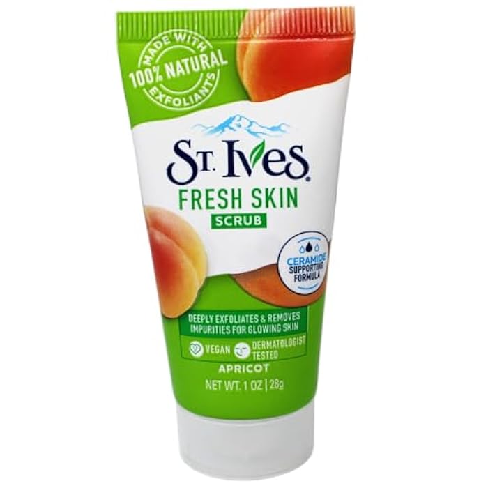 St. Ives Fresh Skin Scrub, Deep Exfoliator Skin Care for Clean, Glowing Skin, Apricot, 1 OZ - 6 Pack - Image 2
