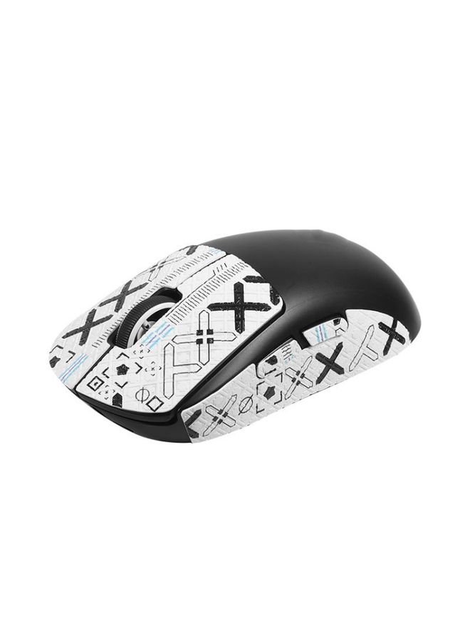 BURAQ For Logitech GPW 2-Generation Mouse Anti-Slip Stickers Absorb Sweat Paste, Color: White Print Half Surround - Image 1