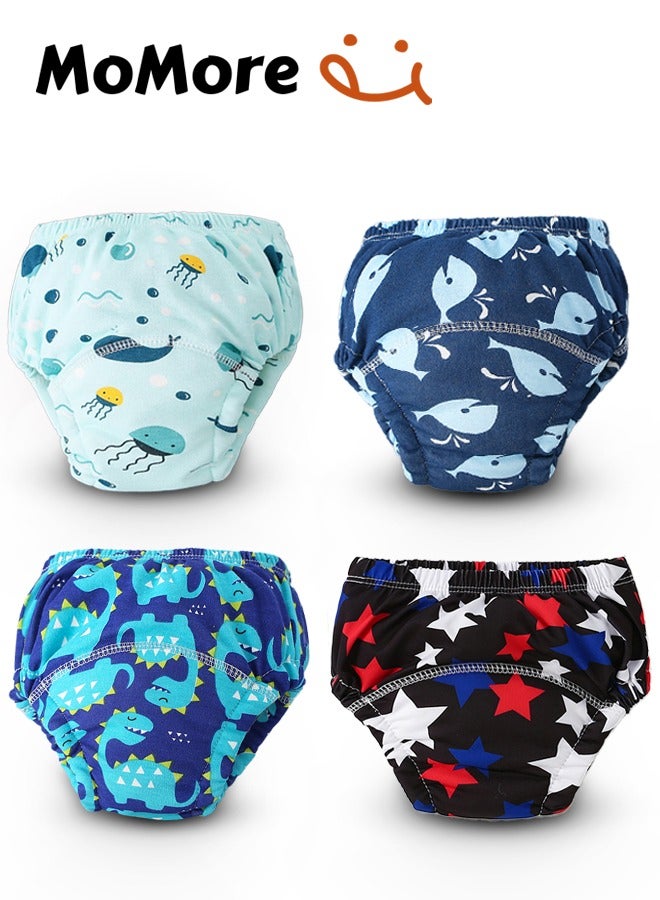 Momore Pack Of 4, 6 Layer Breathable Cotton Training Pants, Large Size, 11 To 14 Kg - Image 1