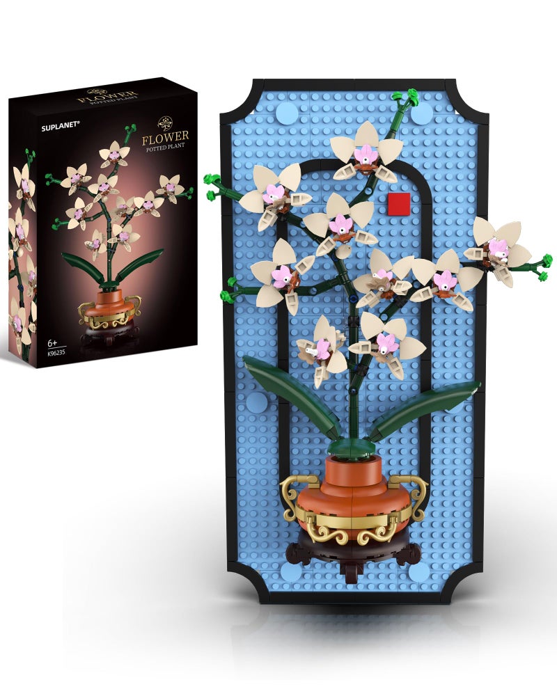 Suplanet Orchid Building Set for Adults 3D Wall Art Frame Decor Botanical Collection Blocks Kit Home Office Wall Decoration Birthday for Women Plant Lovers 531 PCS - Image 3