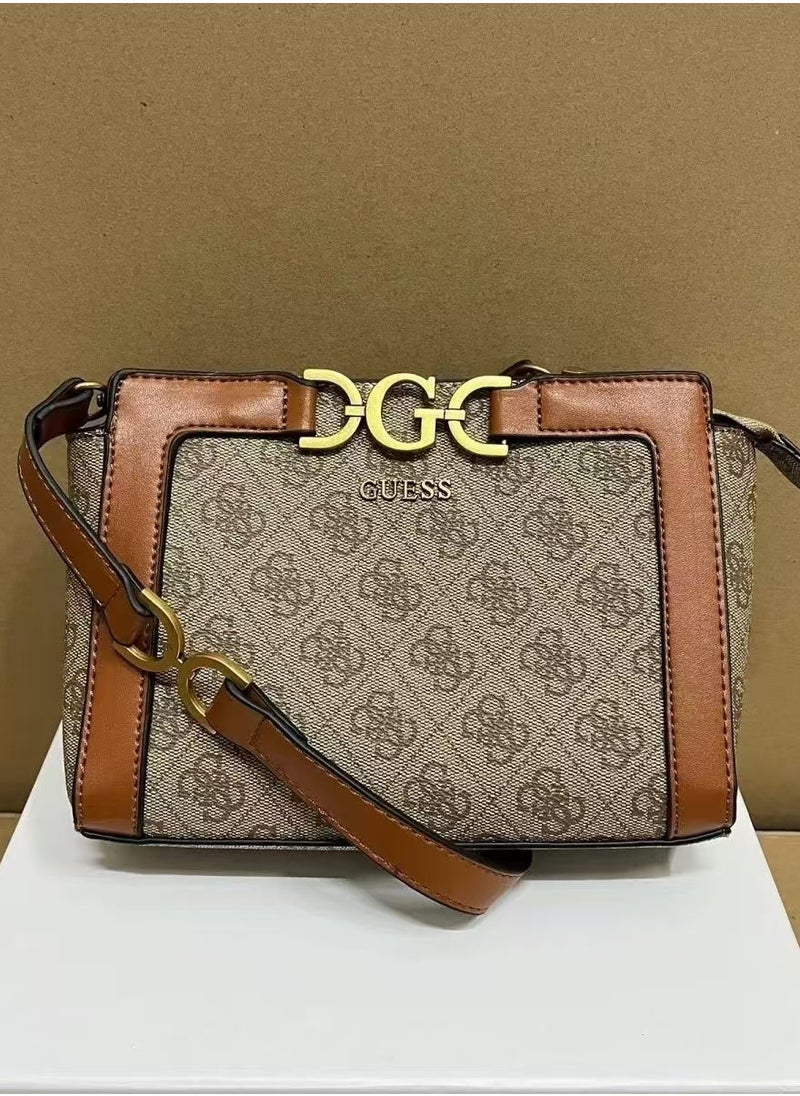 Guest - Womens Elegant Cross-body Bags Brown Print - Image 1