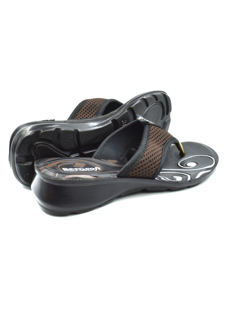 Aerosoft C2218 Ladies Brown Slippers - Image 3